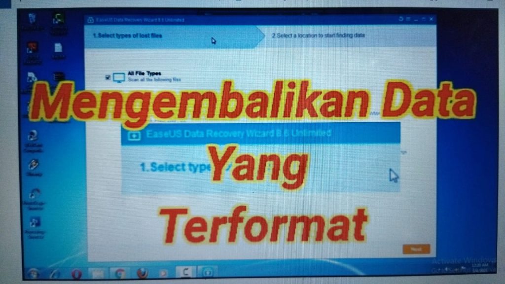 cara mengembalikan file hardisk yang terformat