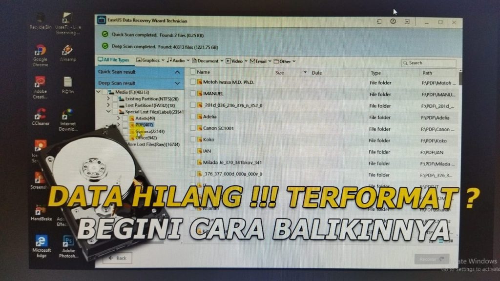 Cara Mengembalikan Data Yang Terhapus Di Hardisk Eksternal