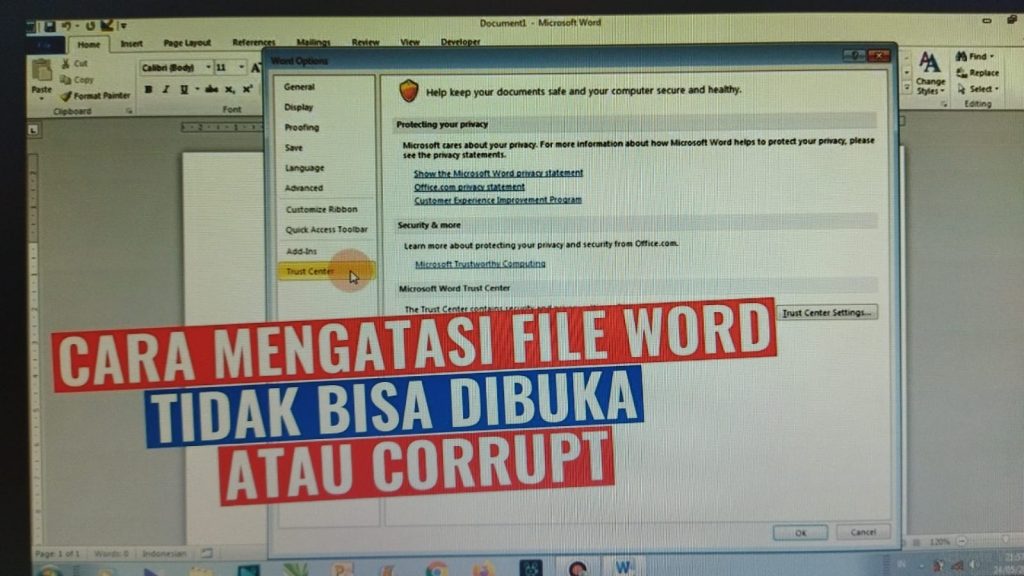 cara memperbaiki file word yang rusak setelah di recovery