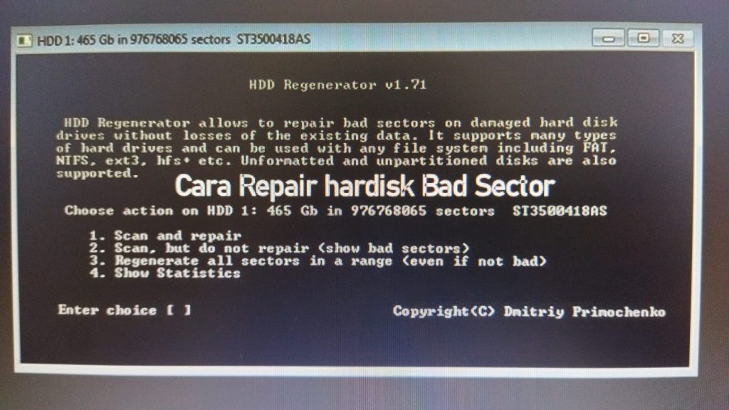 cara mengatasi bad sectors
