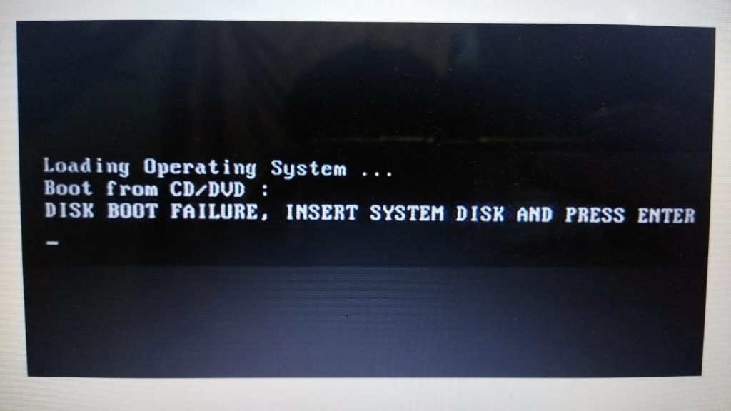 cara mengatasi disk boot failure pc