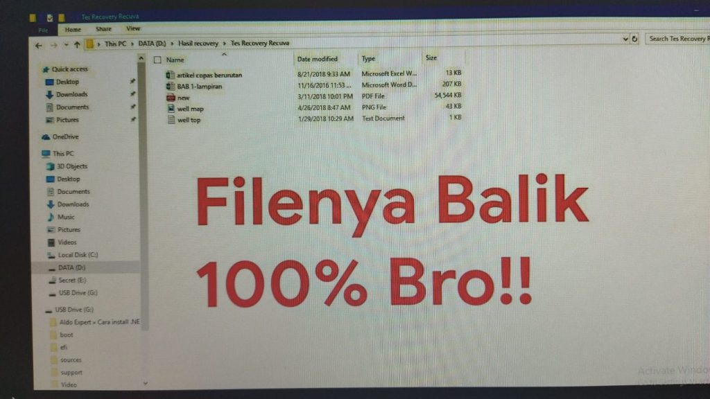 cara mengembalikan recovery data