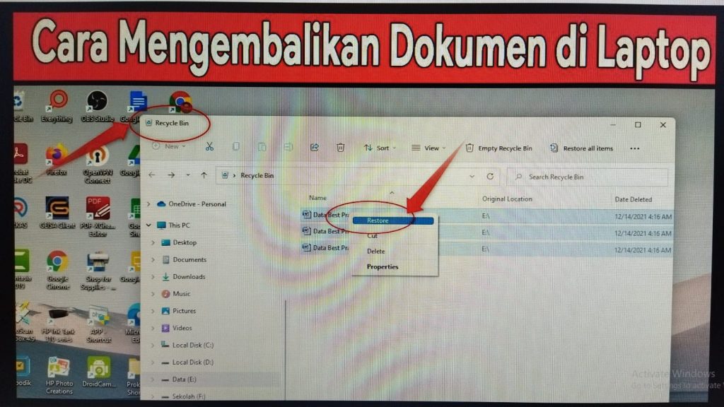 cara recovery data yang terhapus di laptop